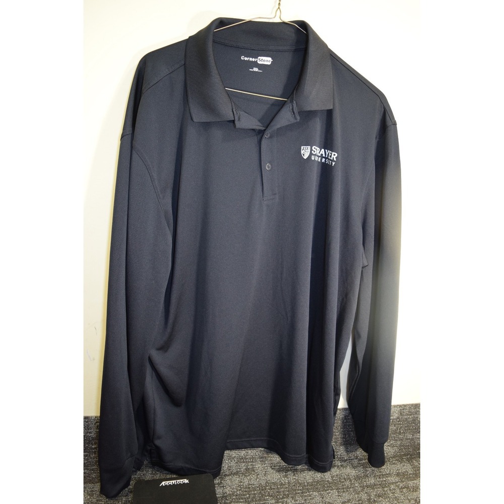 Strayer University Shirt‎ Long Sleeve Polo Shirt MENS 2XL Black